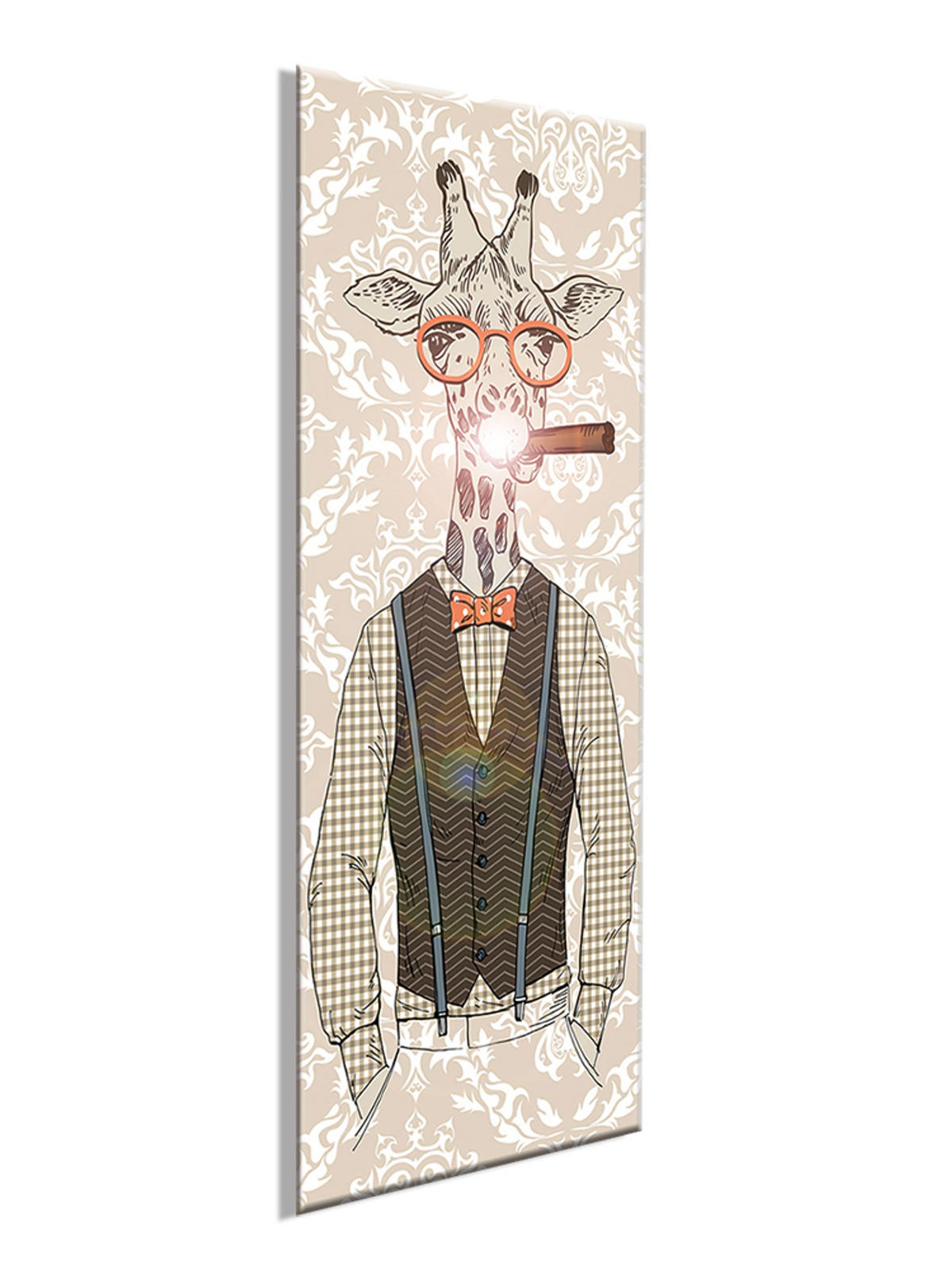 GLASBILD 30x80 cm Tiere lustig - Beige, Glas (30/80cm) - artissimo