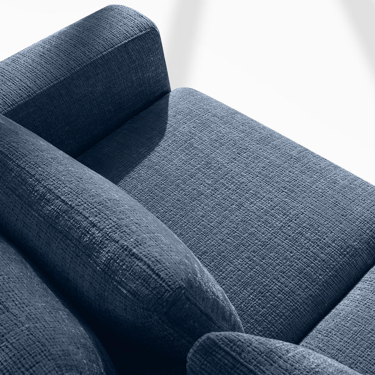 ECKSOFA XL links VERUS - Dunkelblau, Holz/Holzwerkstoff (377/328cm) - KONSIMO®