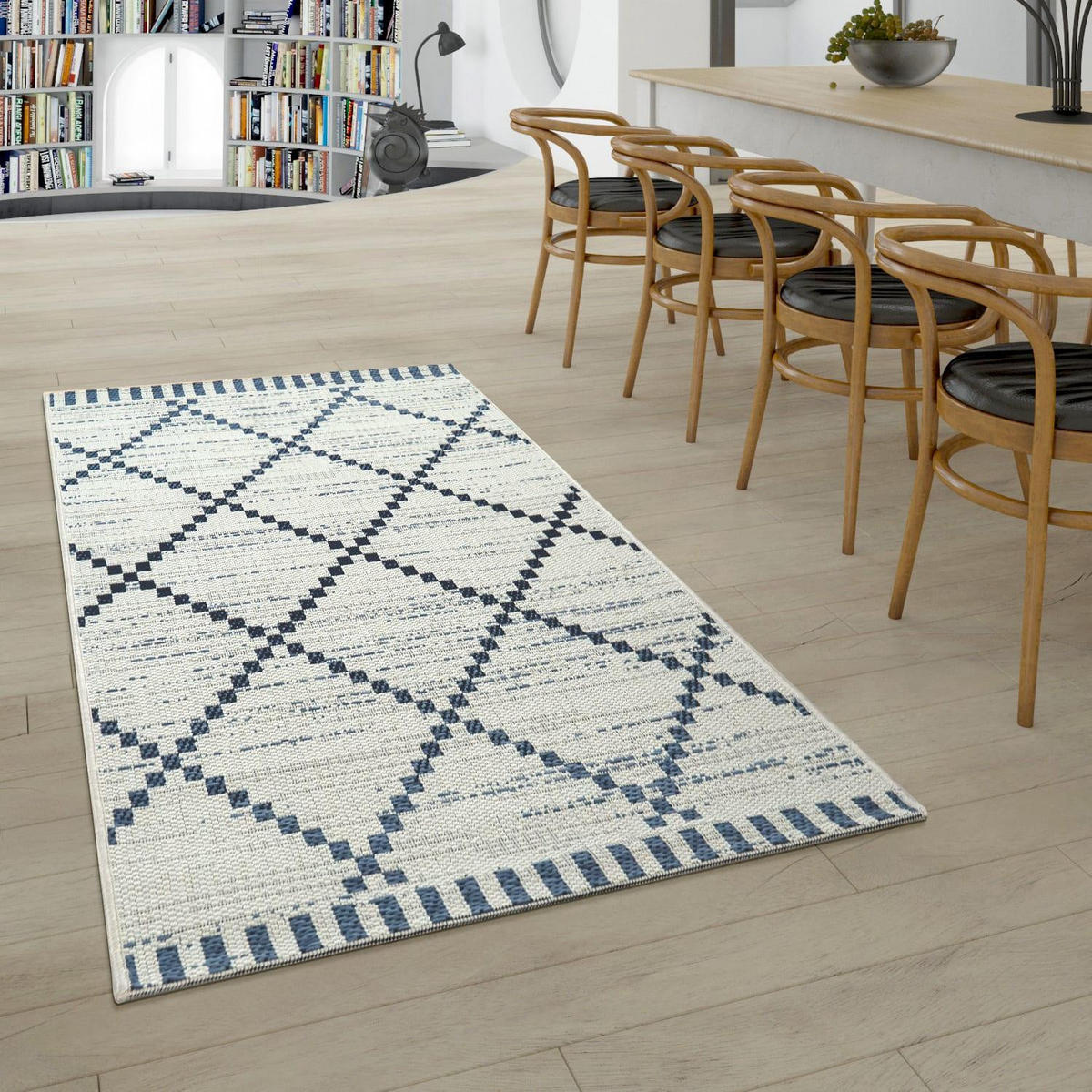 OUTDOORTEPPICH 120/170 KORTRIJK 742 - Weiß, Kunststoff (120/170cm) - Paco Home