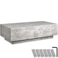 COUCHTISCH Lasley,120 x 60 x 35 cm,Beton Optik - Grau, Holz (60/120/35cm) - tectake