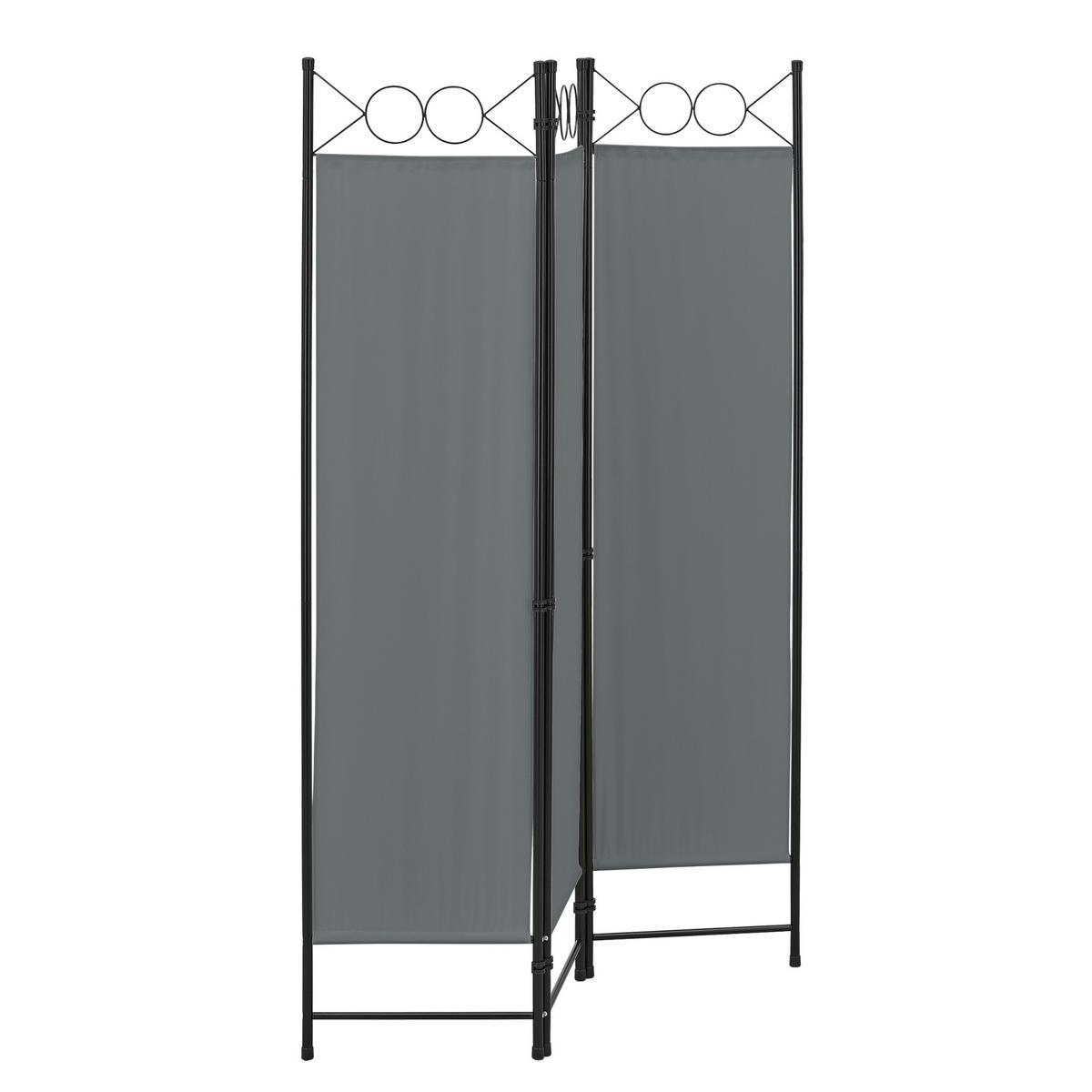 SICHTSCHUTZ Saragossa - Dunkelgrau, Textil/Metall (120/2cm) - [en.casa]