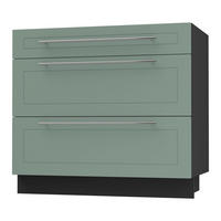SCHUBLADENUNTERSCHRANK Kvantum D3A/90 90 / 50 / 82cm - Schwarz/Mintgrün, Holz/Holzwerkstoff (90/82/50cm) - Feldmann-Wohnen