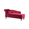 POLSTERLIEGE SARAH Rot Webstoff - Anthrazit/Rot, Textil (163/77/73cm) - KAWOLA