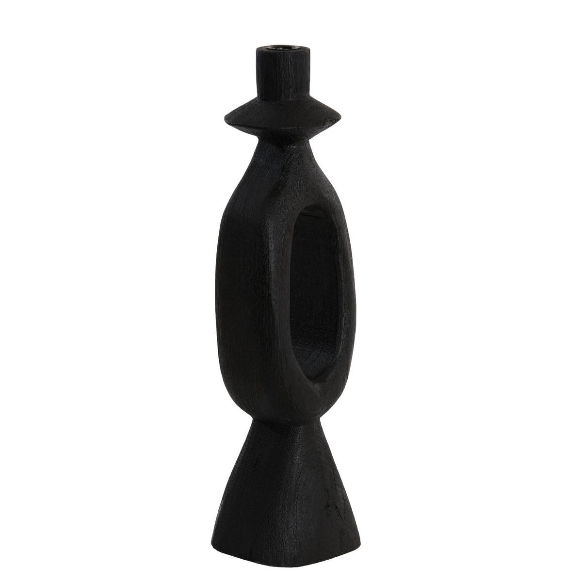 KERZENLEUCHTER Django Schwarz 14/14/50 cm - Schwarz, Holz (14/50/14cm) - Light & Living