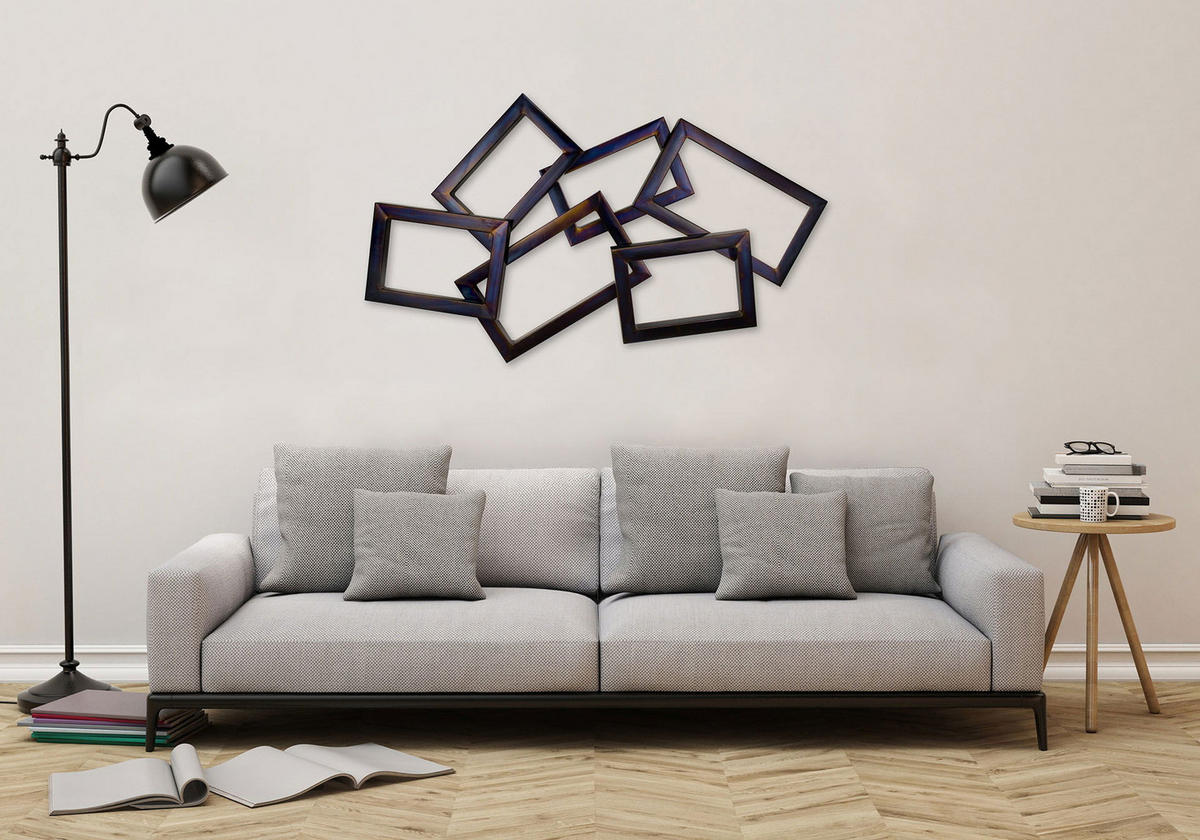 WANDDEKO Braun 127/75 cm - Braun, Metall (9.2/75/8cm) - KUNSTLOFT