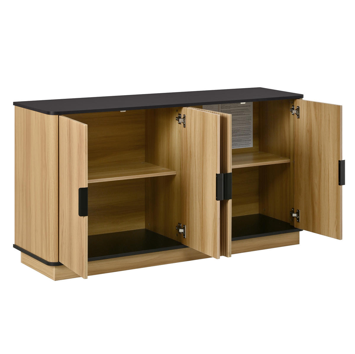 SIDEBOARD 139/40/75 cm natur aus Spanplatte mit Wellenoptik - Naturfarben, Holzwerkstoff (40/75/139cm) - OKWISH