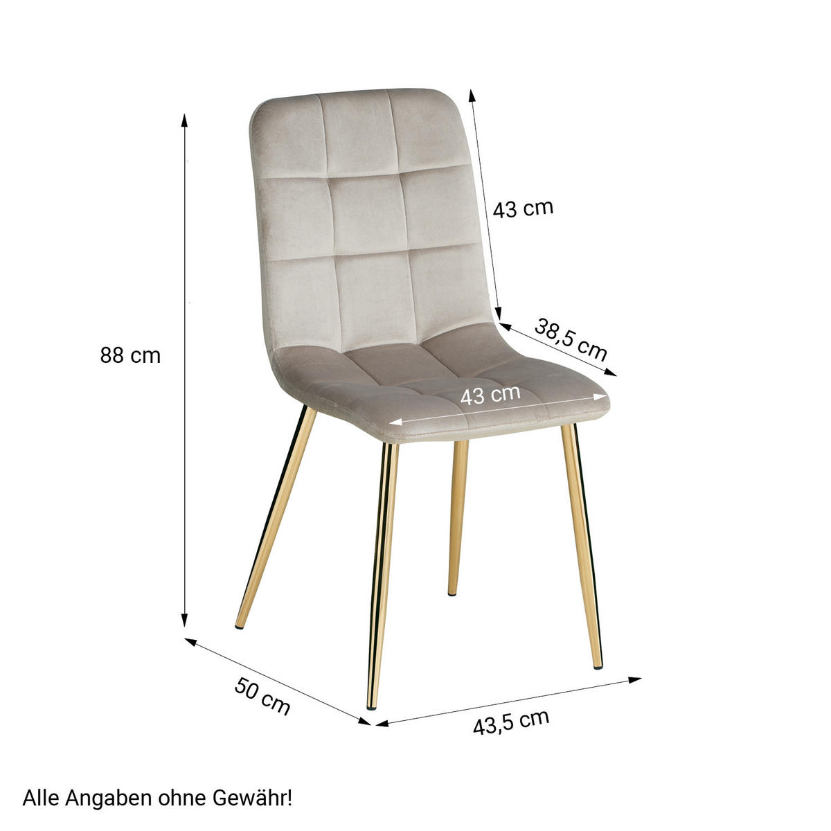 TISCHGRUPPE 120-153 cm ausziehbar mit 4 Stühlen Samt - Beige/Goldfarben, Holz/Textil (80/88/120cm) - Homestyle4u