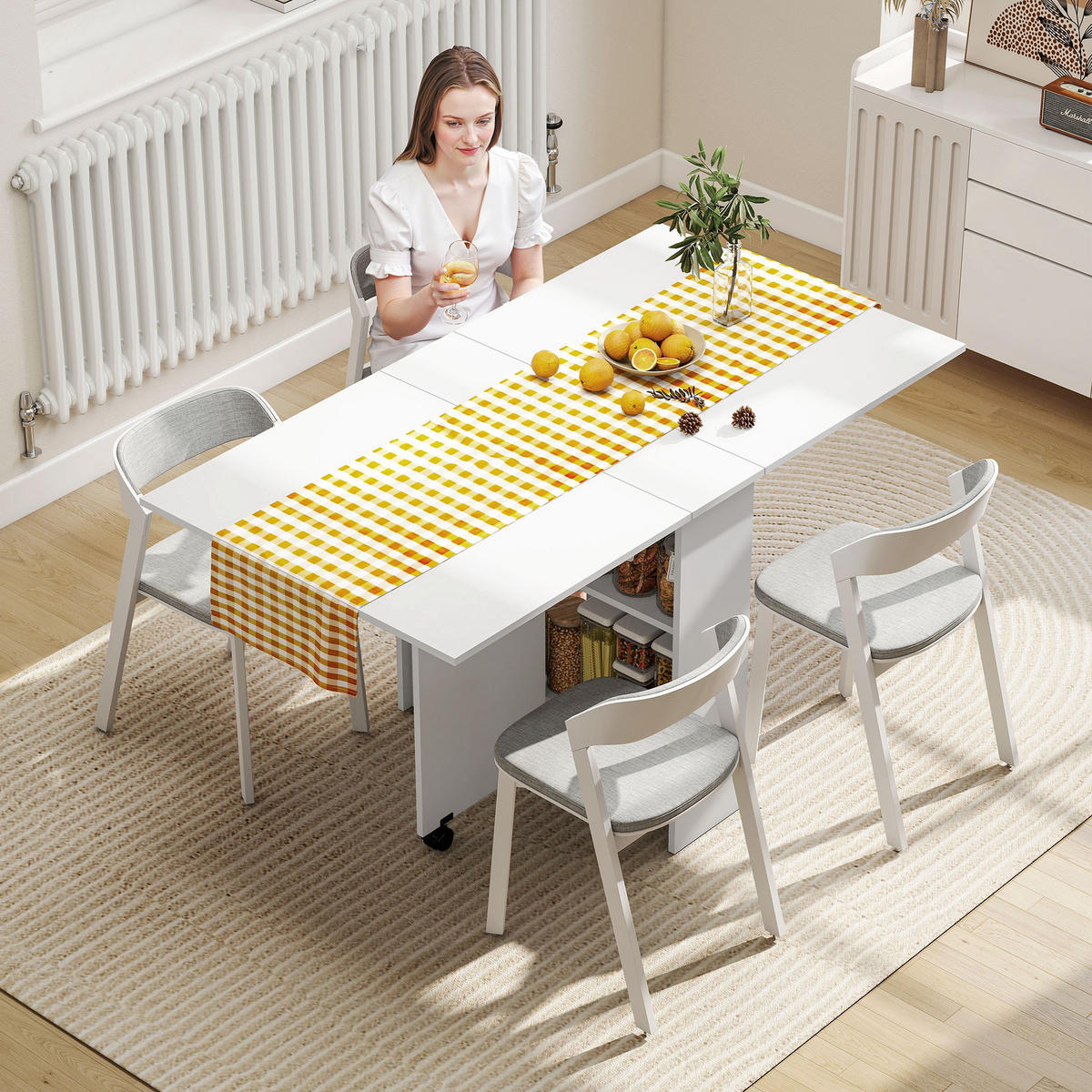 ESSTISCH Weiß 1 Stück - Weiß, Holz (140/75/74cm) - GiPP