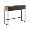 KONSOLENTISCH Como 2SZ - Schwarz/Eiche Artisan, Holzwerkstoff/Metall (32/100/80cm) - MIRJAN24