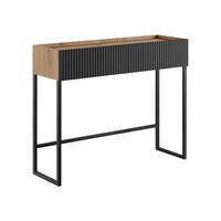 KONSOLENTISCH Como 2SZ - Schwarz/Eiche Artisan, Holzwerkstoff/Metall (32/100/80cm) - MIRJAN24