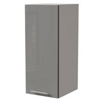 KÜCHENHÄNGESCHRANK Essen W2/20 Grau Hochglanz / Weiß Matt 20 / 32,5 / 72cm - Weiß/Grau, Holz/Holzwerkstoff (20/72/32.5cm) - Feldmann-Wohnen