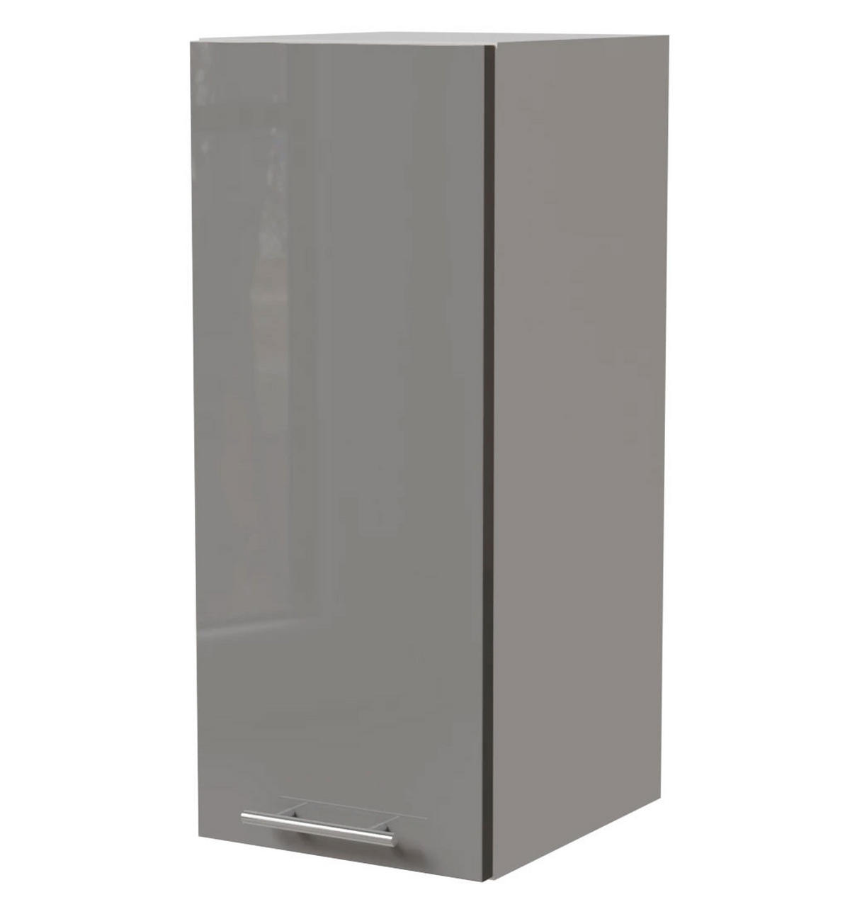 KÜCHENHÄNGESCHRANK Essen W2/20 Grau Hochglanz / Weiß Matt 20 / 32,5 / 72cm - Weiß/Grau, Holz/Holzwerkstoff (20/72/32.5cm) - Feldmann-Wohnen