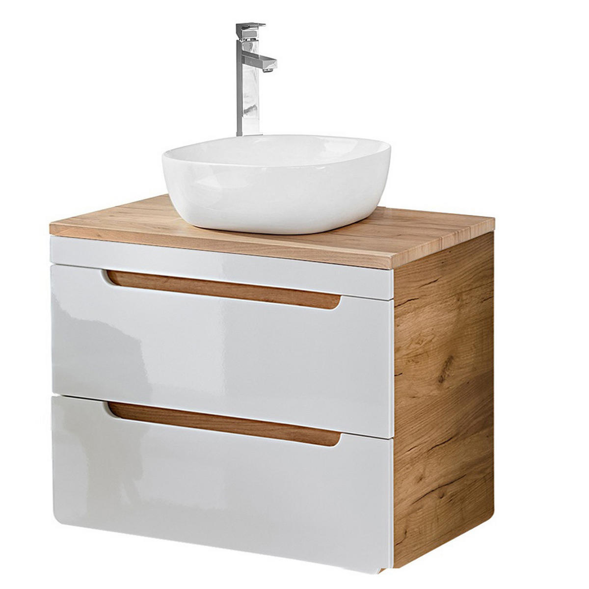 WASCHTISCH Luton-56 - Weiß, Holzwerkstoff (81/77/46cm) - Lomado
