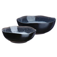 SALATSCHALEN Iris Ø24cm und Ø28,5cm - 2er-Set - Nachtblau - Blau, Keramik - Björn