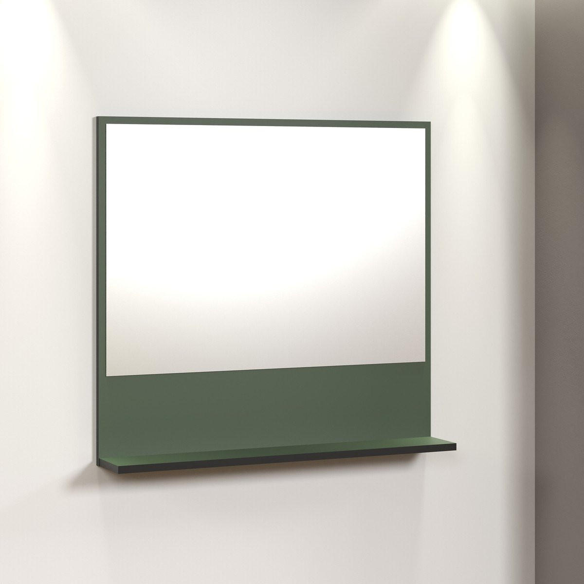 WANDSPIEGEL PureBliss Grün - Grün, Holzwerkstoff (80/74/14cm) - Trendteam