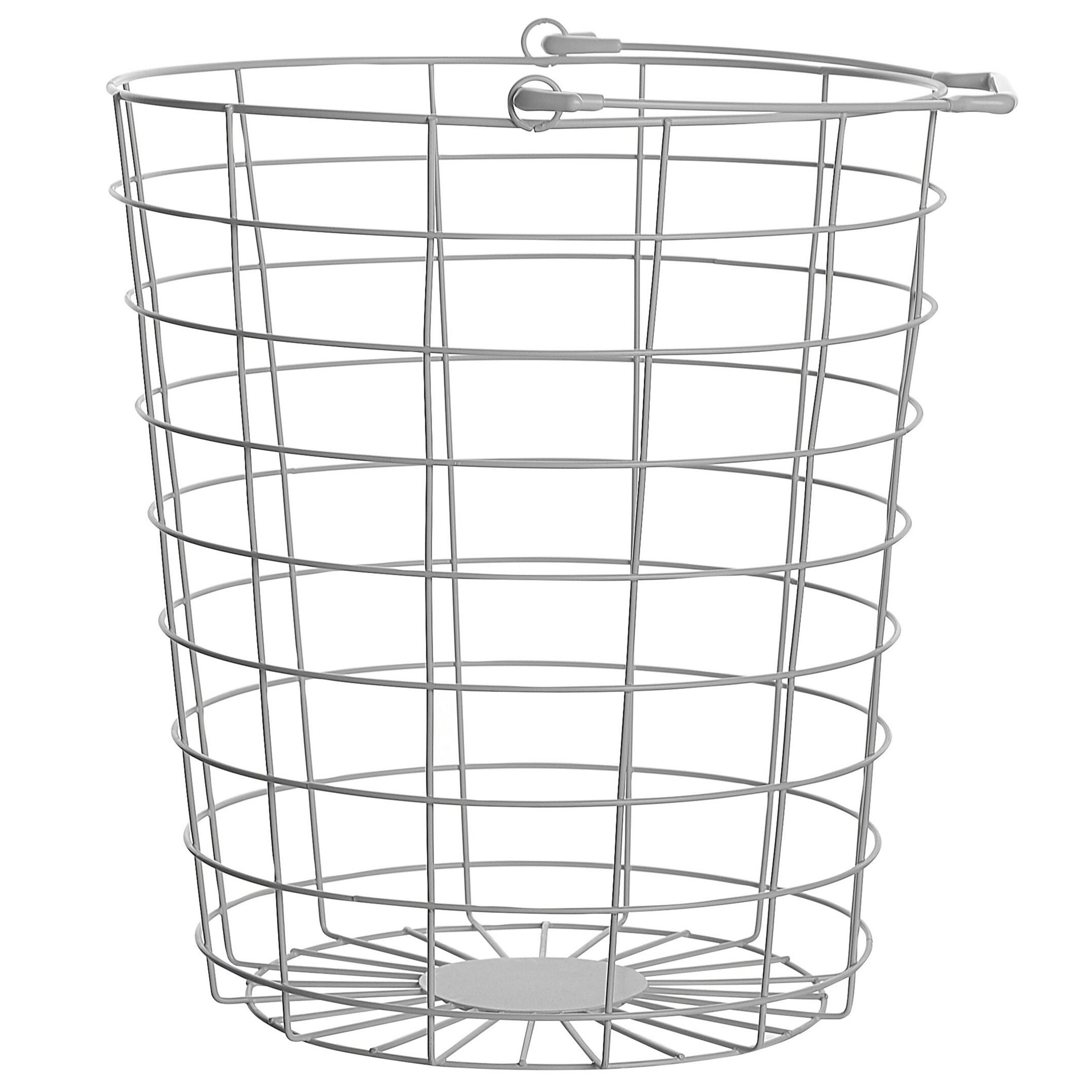 KORBSTÄNDER weiß im 3er Set Ayapal - Weiß, Metall (37/123/27cm) - Beliani