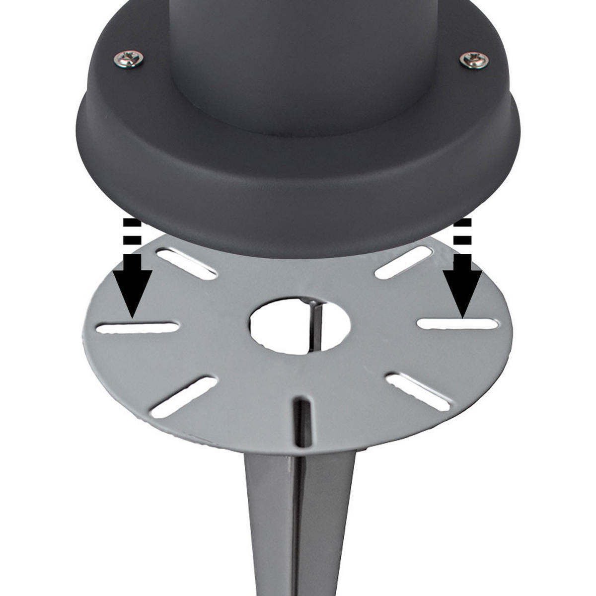 LED WEGELEUCHTE Edelstahl Silber - Silberfarben, Metall (15/15/30.5cm) - Globo Lighting