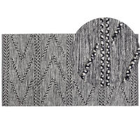 KOBEREC pletený Termal 150/80 cm - černá, textil (80/150cm) - Beliani