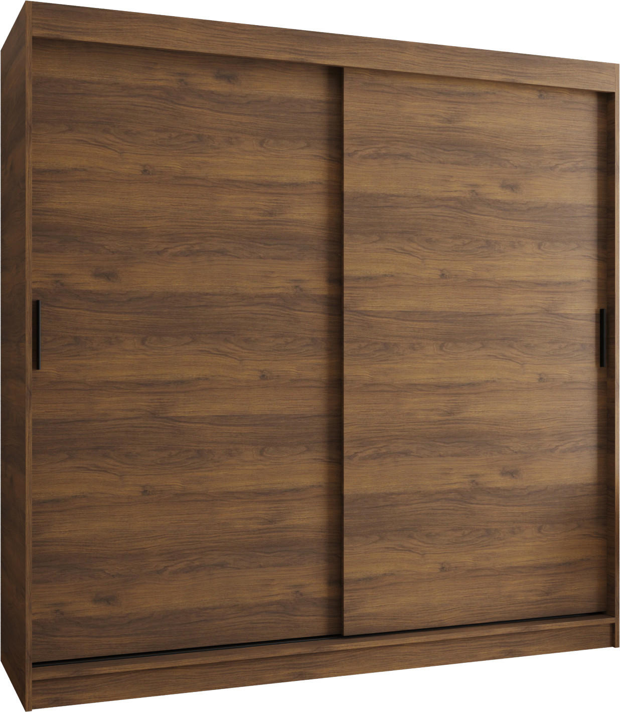 OMARA Z DRSNIMI VRATI 200/200/62 2-vratna - črna/rjava, umetna masa/les (200/200/62cm)