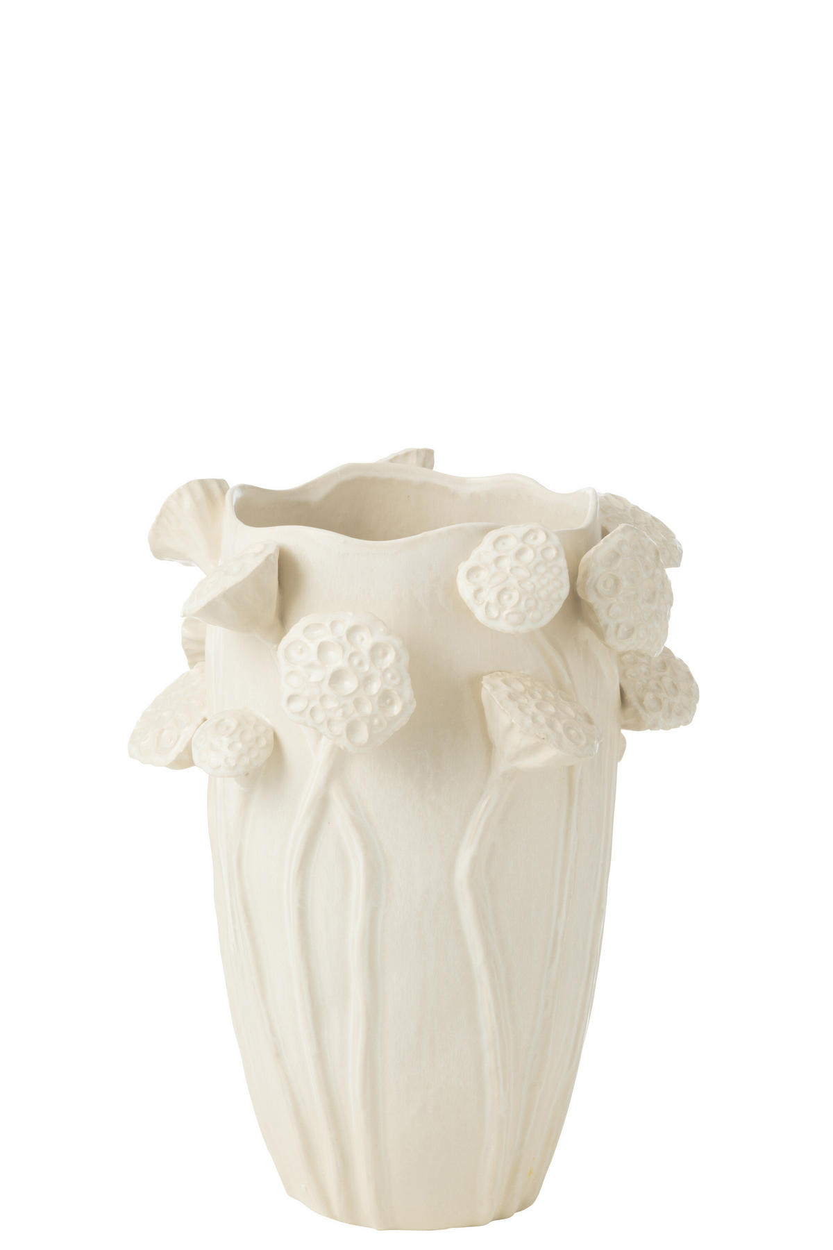 VASE NELUMBA - Töpferei - Beige - S - Ø 25.5 cm - Beige, Keramik (35cm) - J-Line