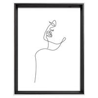 BILDERRAHMEN Silhouette Holzrahmen, 18x24 cm, Schwarz - Schwarz, Holzwerkstoff (20/26/2cm) - walther design