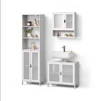 KOMPLET KOPALNIŠKEGA POHIŠTVA Mincio, Bela, 3-delni - bela, leseni material (70/60/29cm) - Livinity®