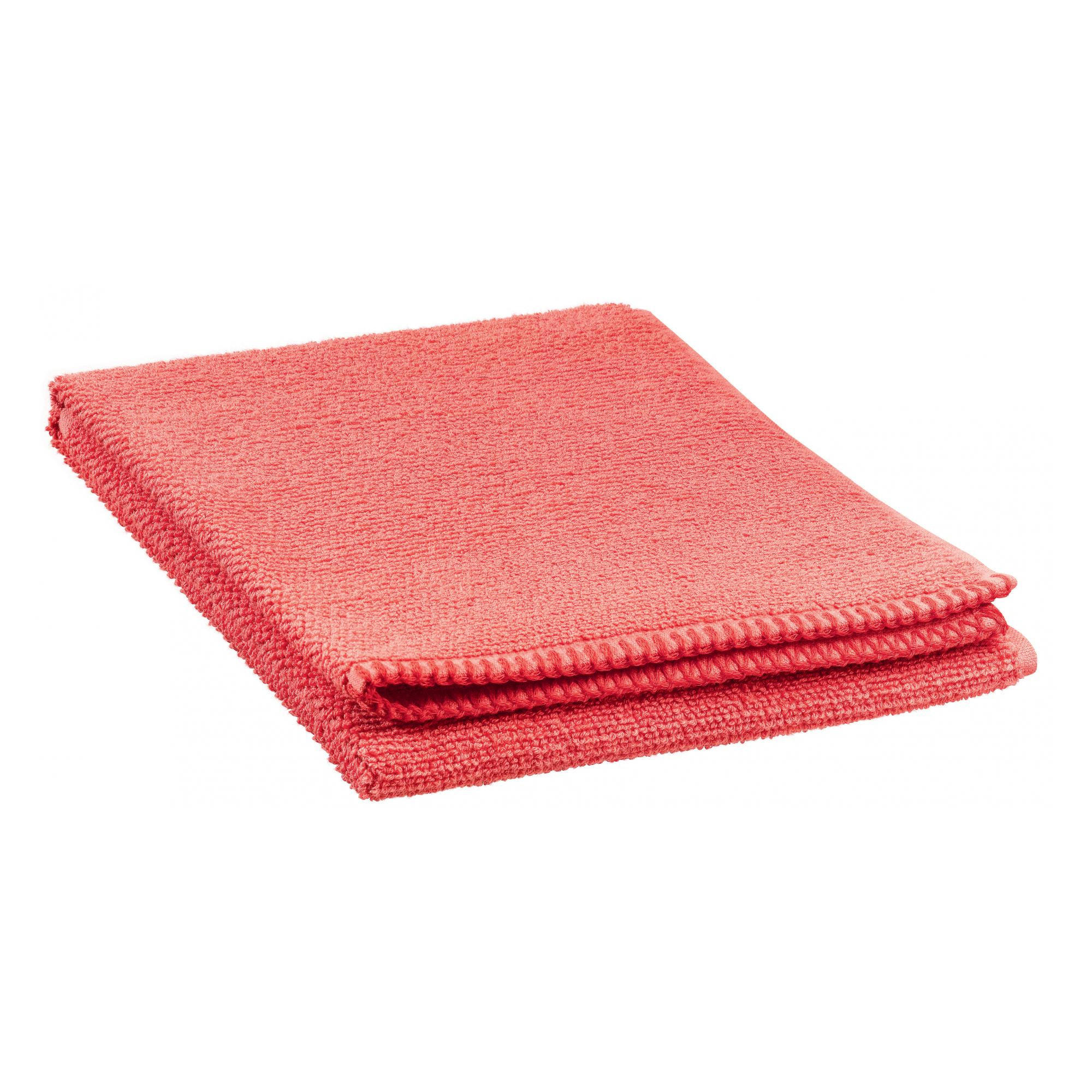 HANDTUCH Bora korallenrot 50 x 100 cm - Koralle, Textil (50/100cm) - Vivaraise