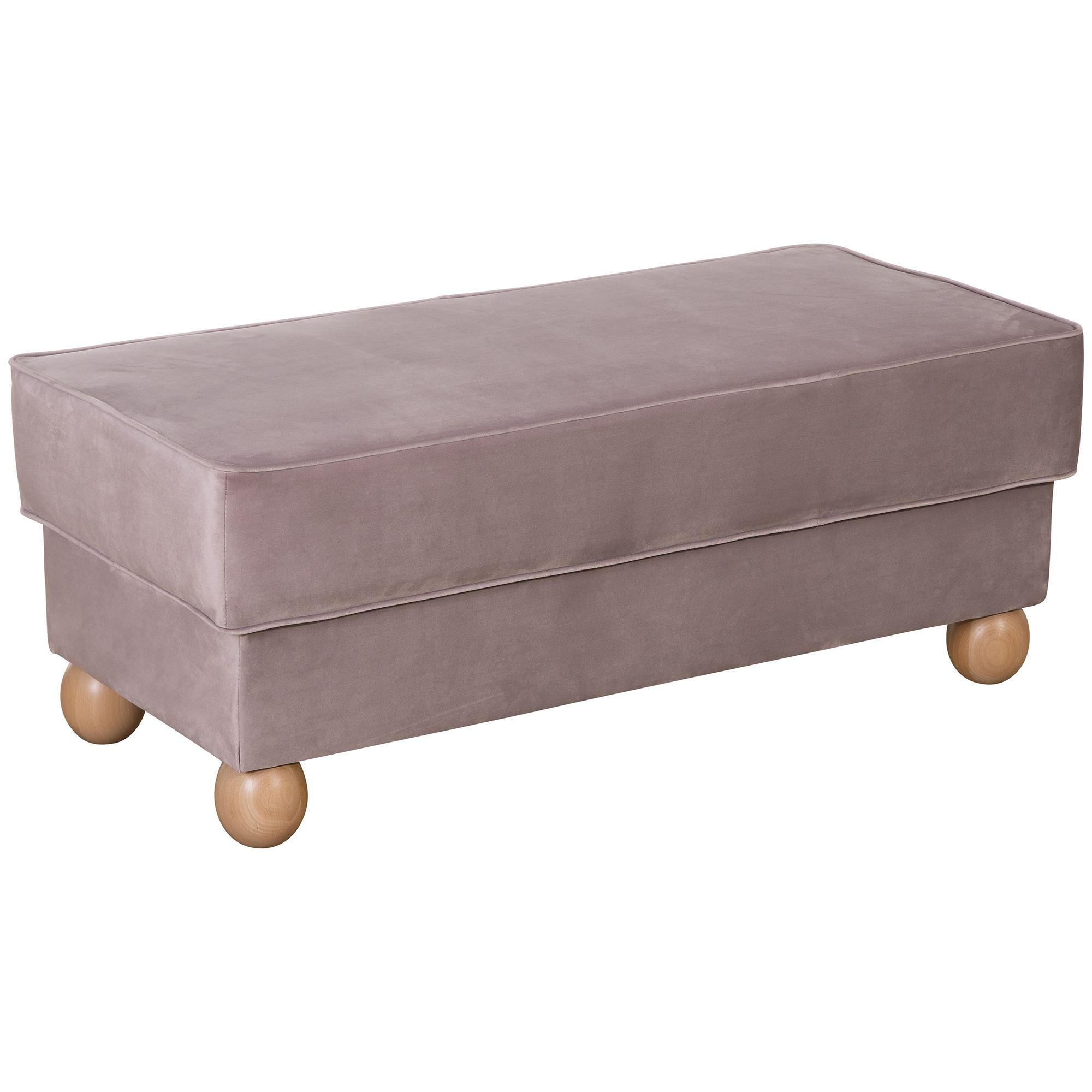 POLSTERHOCKER Katiga Samtvelours rosé - Rosa, Kunststoff (51/49/110cm) - 58aufmkessel