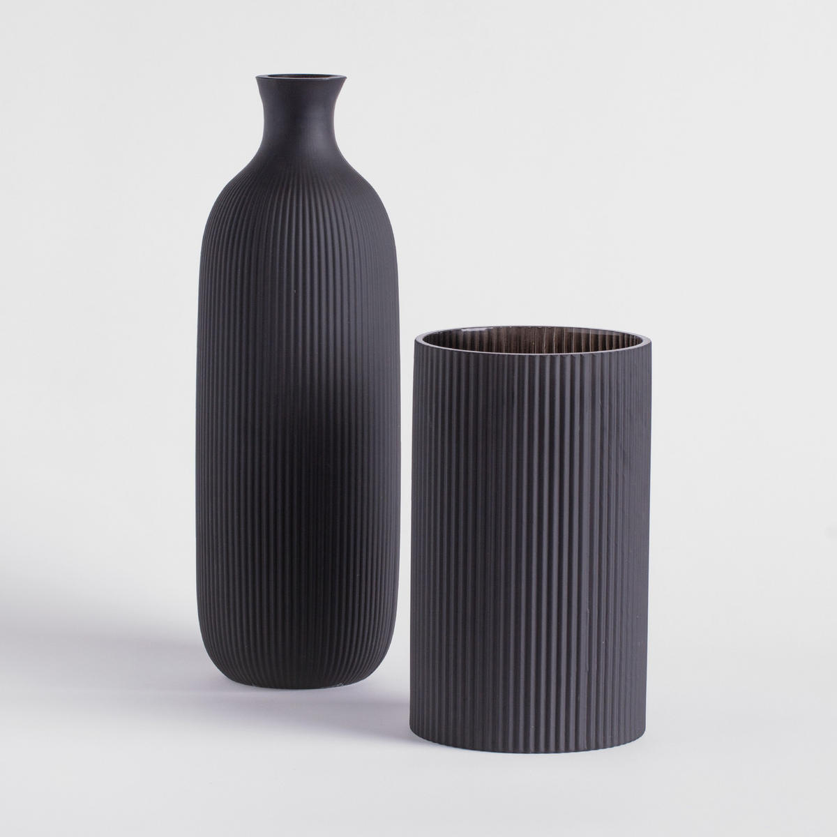 VASE Veer - Schwarz, Glas (25cm) - home&you