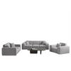 SOFASET Celes Premium 3-2-1 In Opera - Hellgrau, Holzwerkstoff/Textil (225/73/88cm) - Fun Möbel