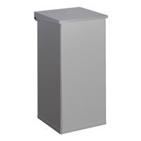 MÜLLEIMER Eckig Haiti Mit Softclose Hebedeckel 110 Liter Grau - Grau, Metall (36/80/36cm) - PROREGAL