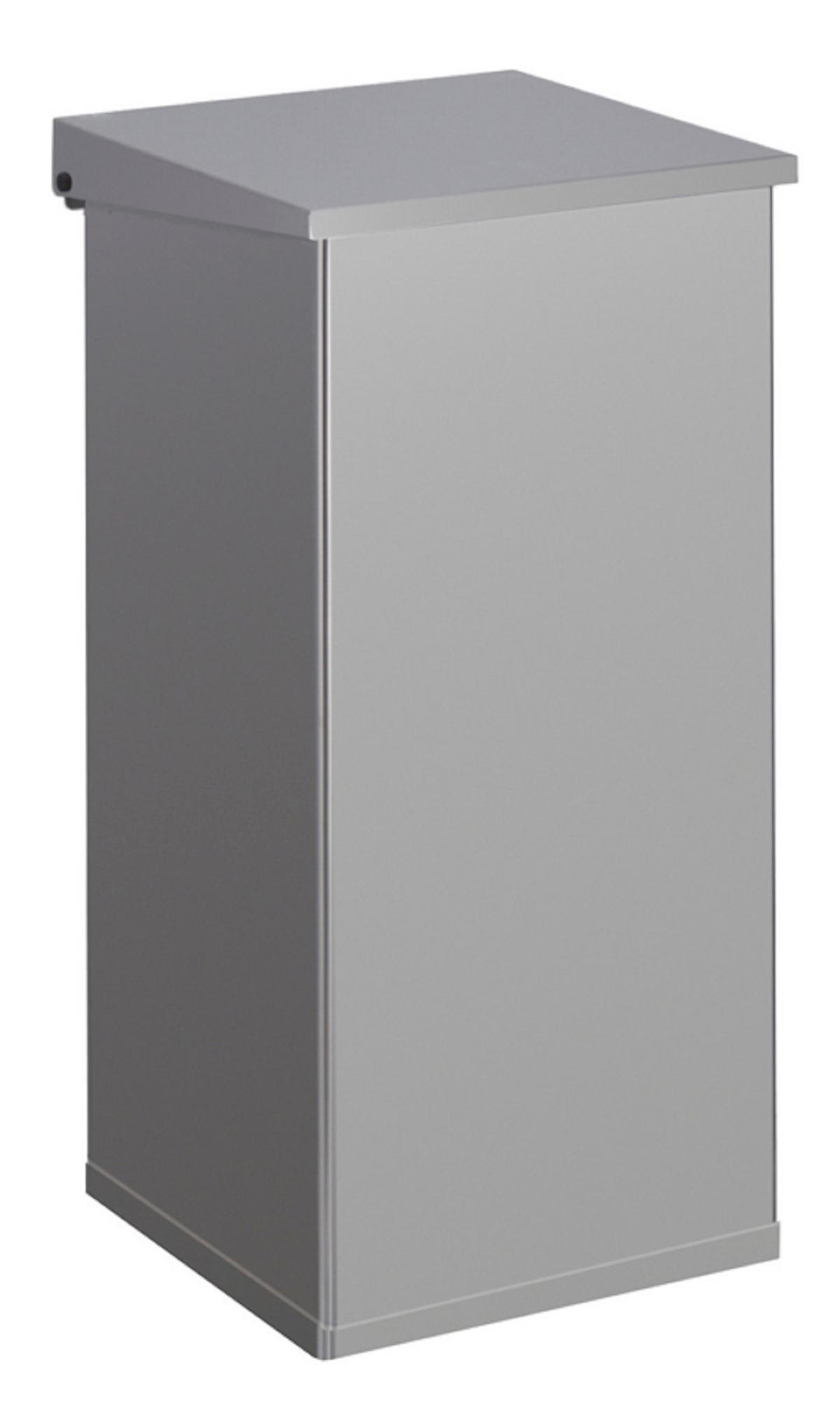 MÜLLEIMER Eckig Haiti Mit Softclose Hebedeckel 110 Liter Grau - Grau, Metall (36/80/36cm) - PROREGAL