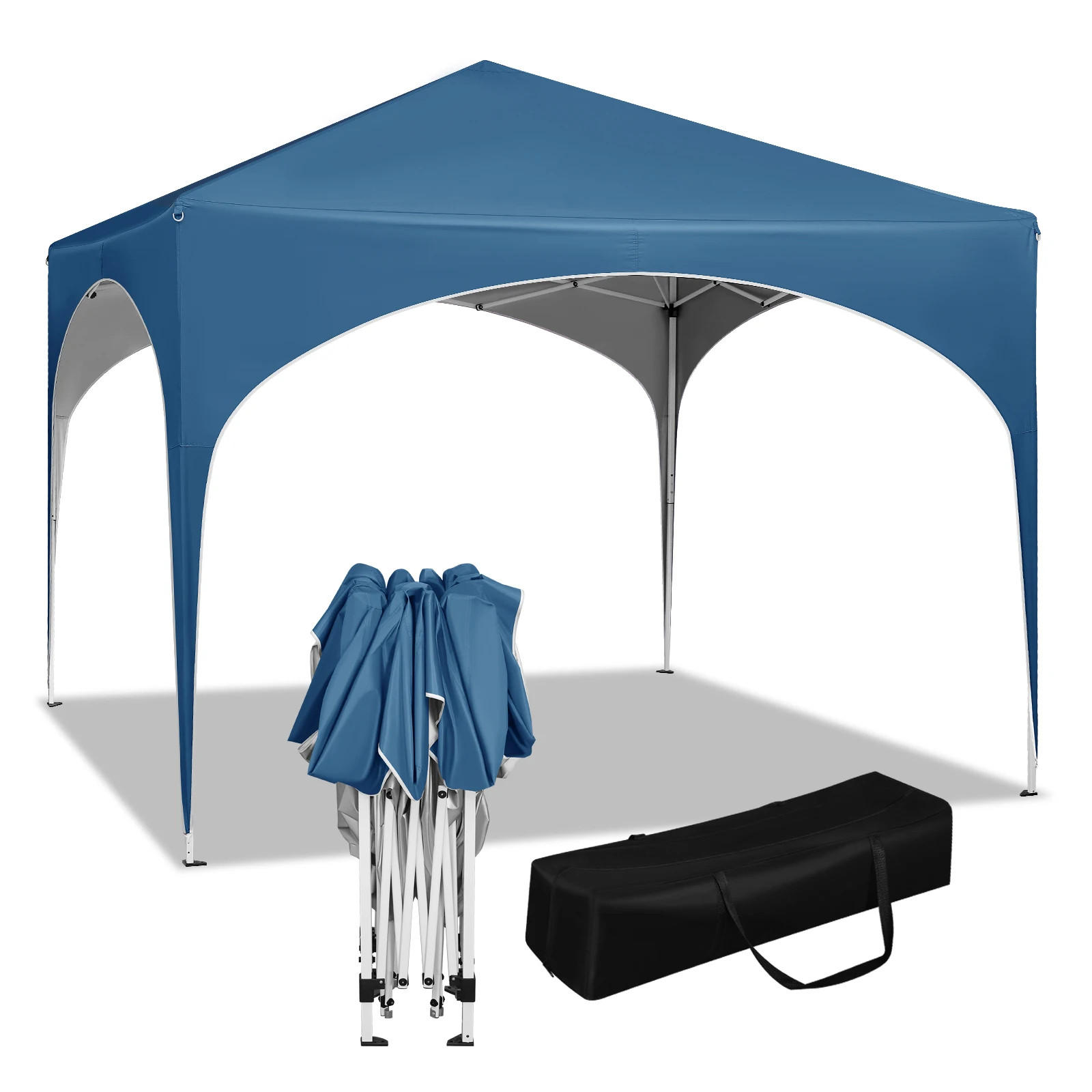 GARTENPAVILLON 3x3 m Metall+Oxford, Blau - Blau, Metall (300/260/300cm) - Kaket