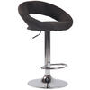 BARHOCKER Olin, Gestell Metall in Chromoptik, Stoff Dunkelgrau - Chromfarben/Dunkelgrau, Textil/Metall (53/100/47cm) - TPFLiving