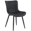 STUHL Lederlook schwarz - Schwarz, Textil/Metall (50/80.5/62cm) - CLP