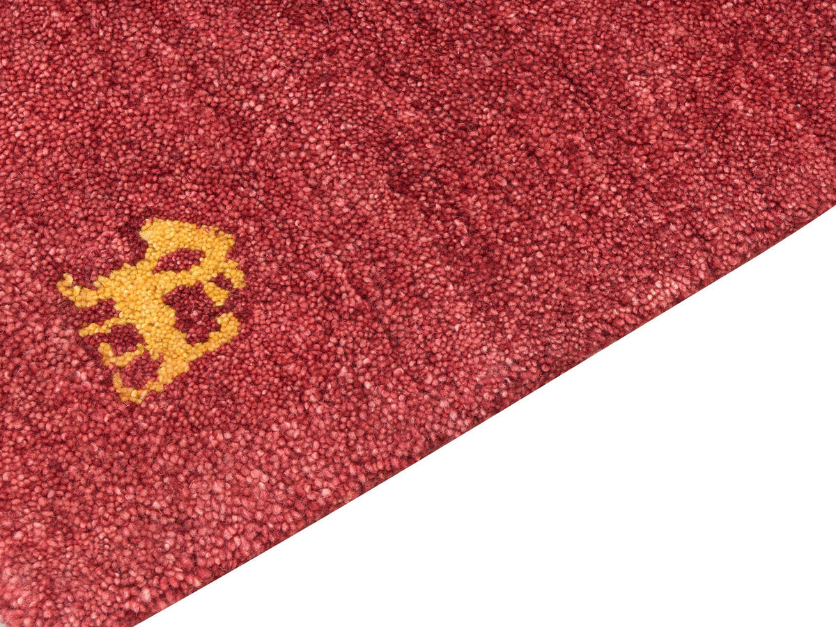 KURZFLOR-GABBEH Yarali 230/160 cm - Rot, Textil (160/230cm) - Beliani