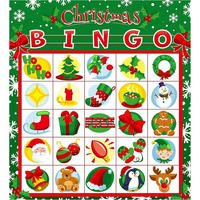 BINGO Kartenset Weihnachten 28 Spieler - Multicolor, Karton (16.3/17.7cm)