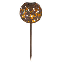 LED AUSSENLEUCHTE Metall Rostfarbe Braun - Braun, Metall (18/18/52.5cm) - Globo Lighting