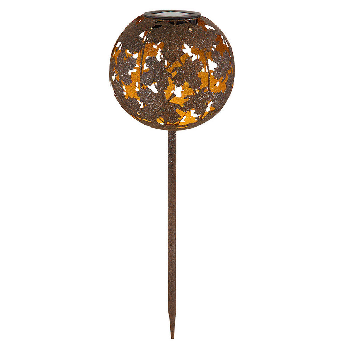 LED AUSSENLEUCHTE Metall Rostfarbe Braun - Braun, Metall (18/18/52.5cm) - Globo Lighting