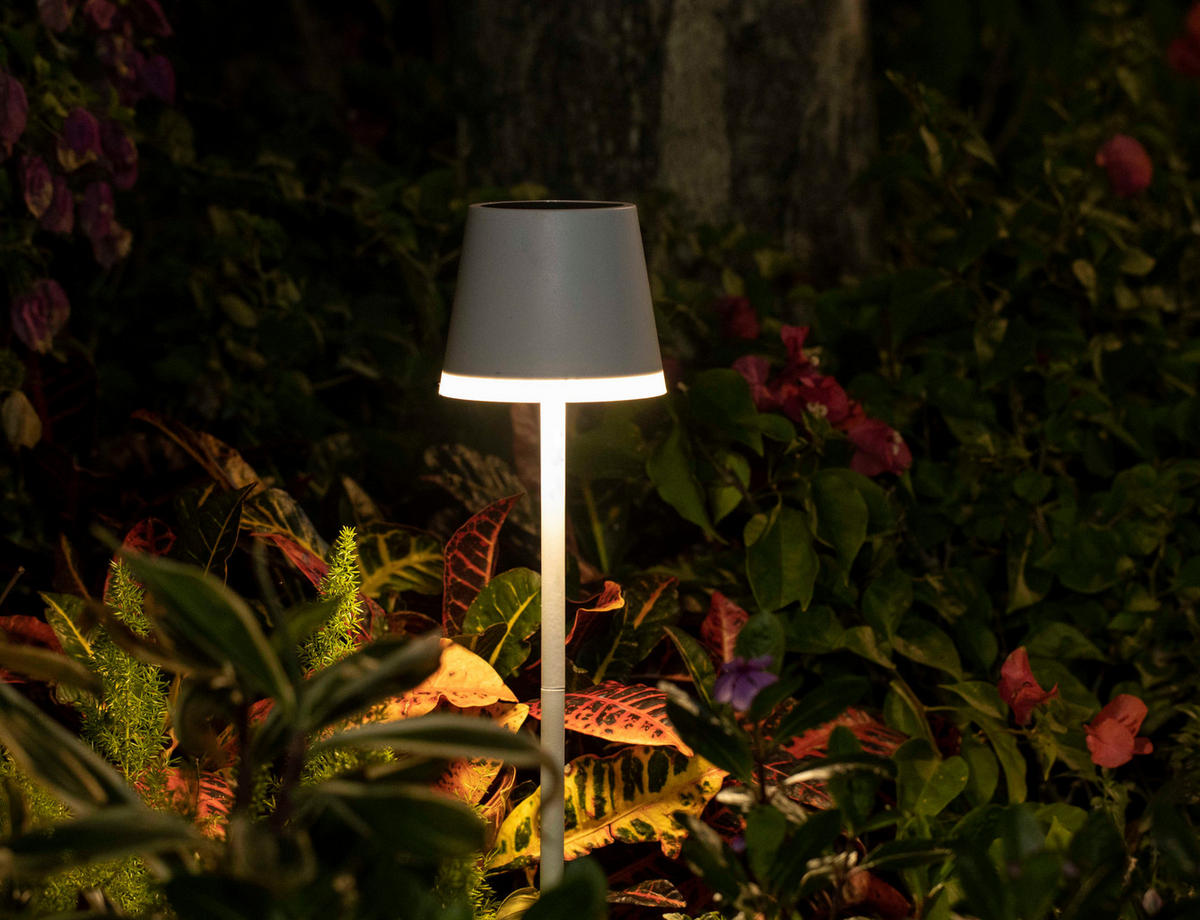 LED-SOLAR-GARTENLEUCHTE Tischleuchte weiß - Weiß, Kunststoff (5/5/5cm) - Northpoint
