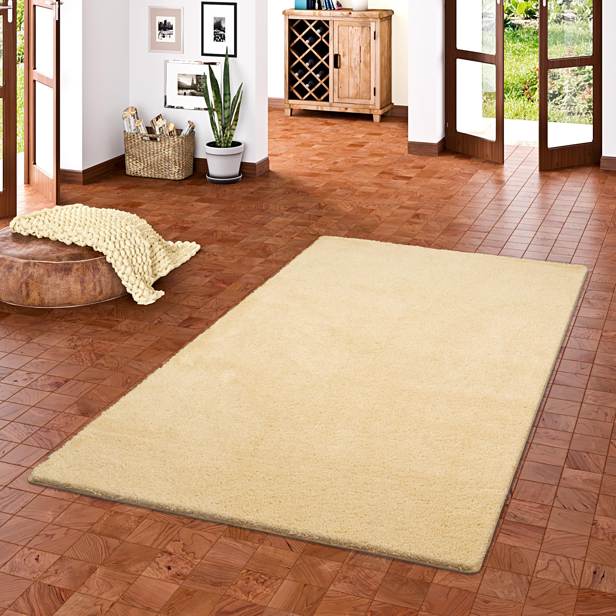 HOCHFLOR SHAGGY TEPPICH PALACE - Naturfarben, Textil (200/250cm) - Snapstyle