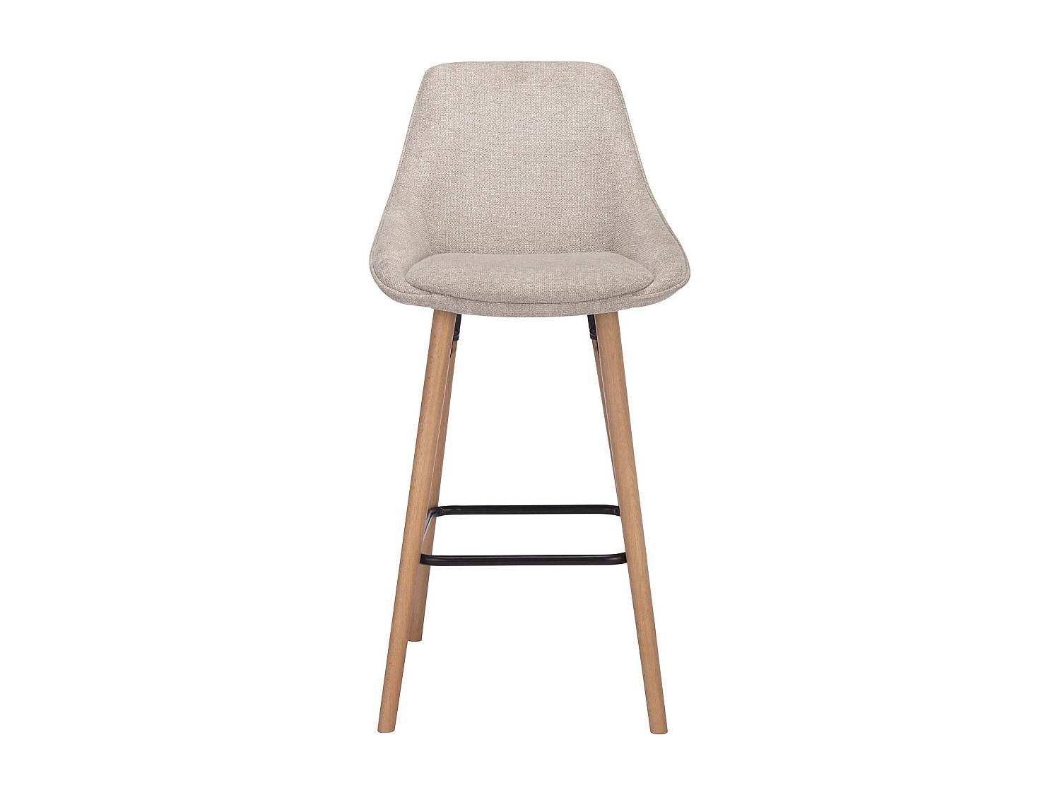 BARHOCKER - 47.5 cmcm x 53.5 cmcm - Stoff - Beige - MASURIE - Beige, Textil (47.5/100/53.5cm) - Vente-Unique