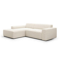 ECKSOFA Torino 3 Sitzplätze Beige - Beige, Holz (254/190cm) - Petits-meubles