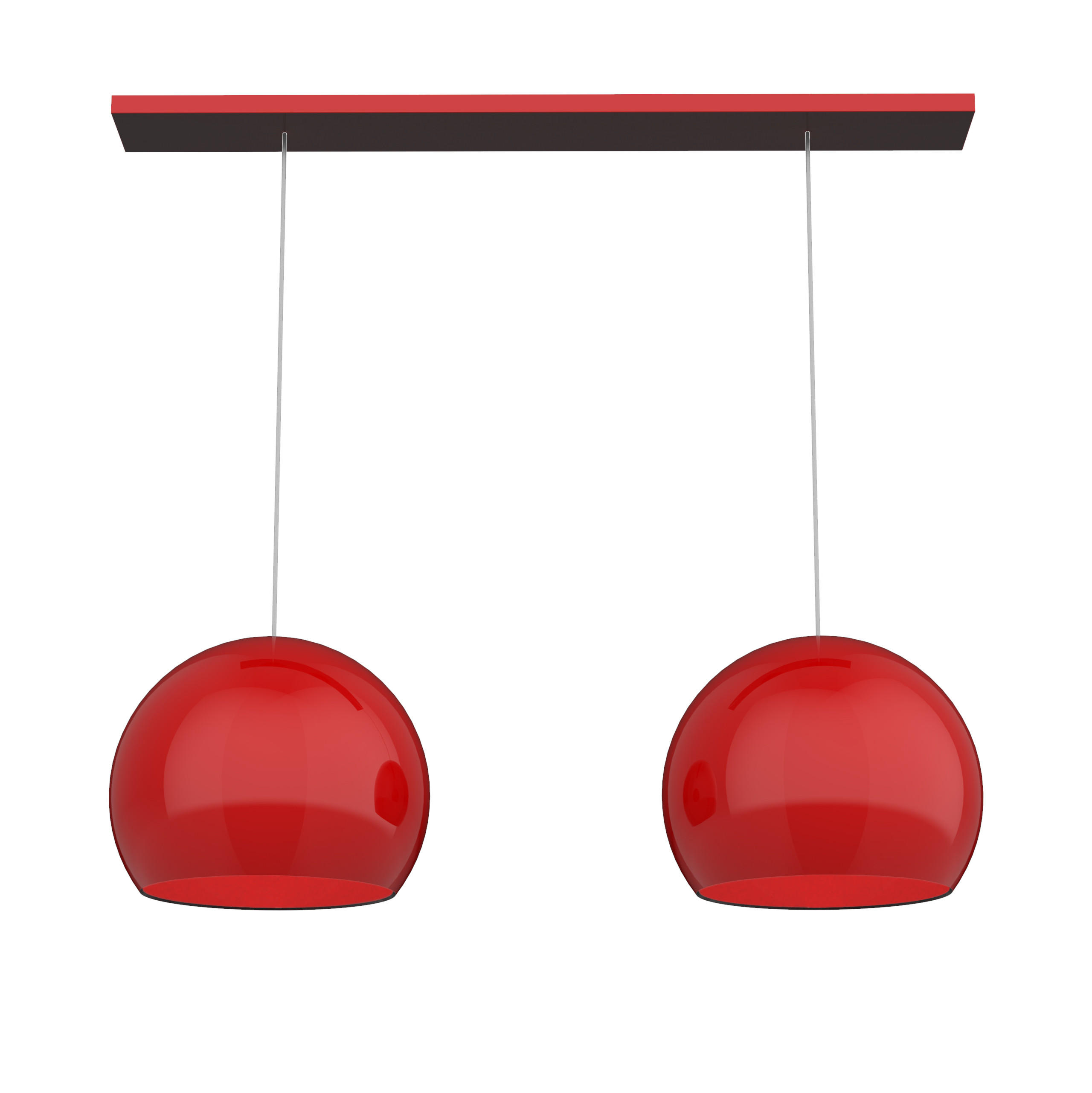 Lumicom Hängeleuchte Rot 70x20x20 cm