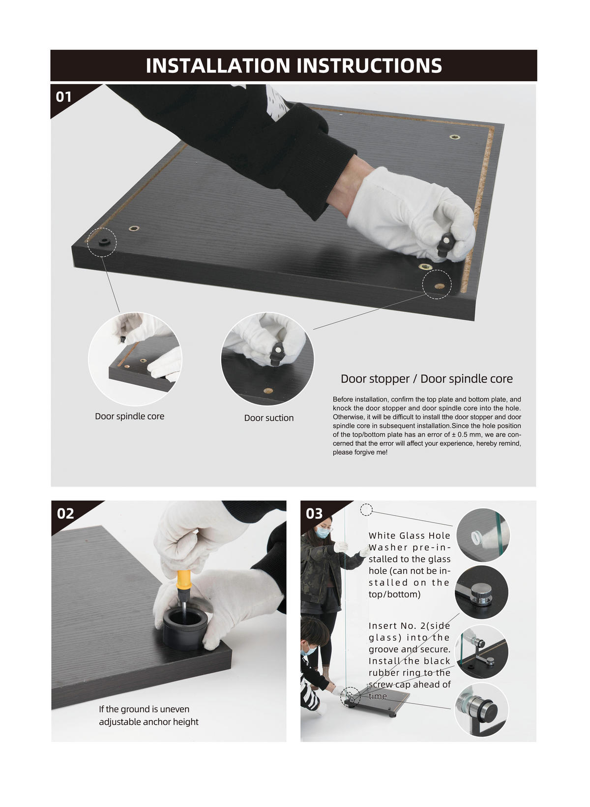 GLASVITRINE 36,5x42,5x164 cm 1 Tür Schloss 4 Glasböden LED schwarz - Schwarz, Holz (42.5/164/36.5cm) - LEBENLANG