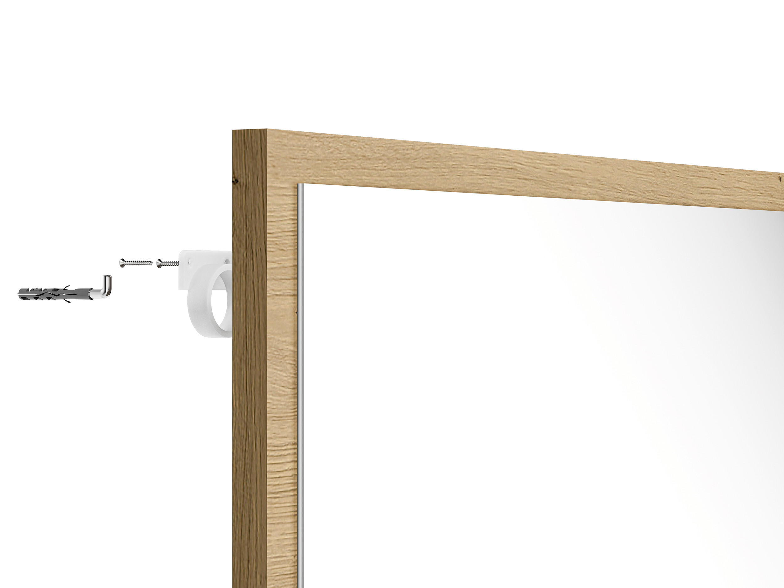 SPIEGEL Nevio Artisan Eiche 50 / 2 / 56cm - Braun, Holzwerkstoff (50/82/2cm) - Feldmann-Wohnen
