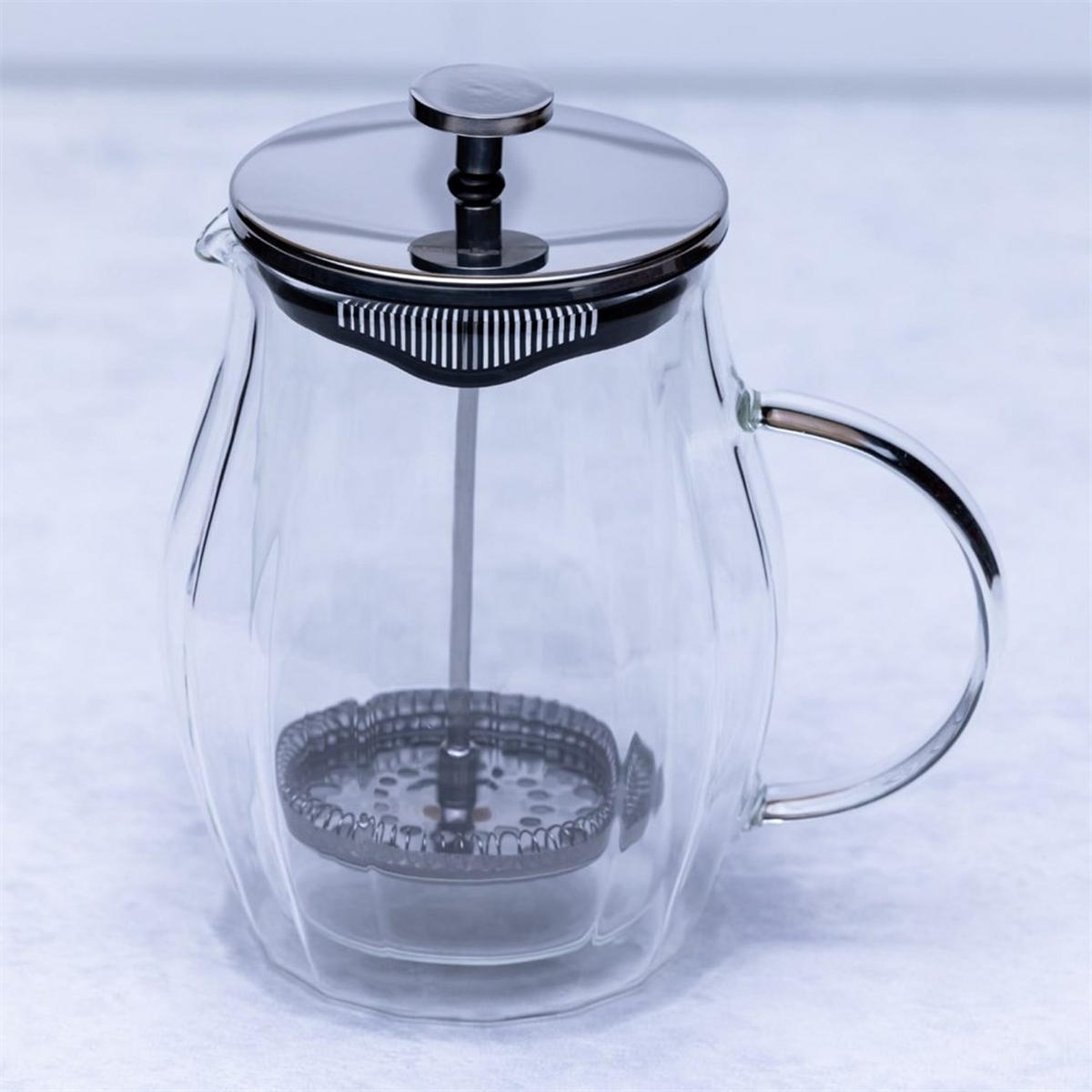 TEEKANNE Silber 10/10/20 cm KB7683 - Silberfarben, Glas (0.6L) - Klausberg 