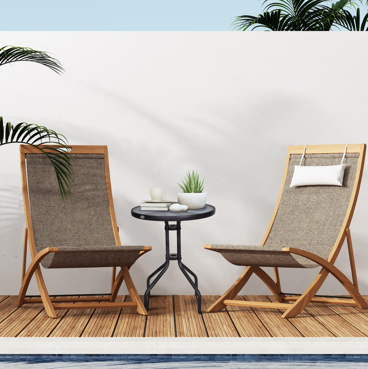 LOUNGETISCH Ø60/70 cm Schwarz aus Metall mit Sicherheitsglas - Schwarz, Metall (60/60/70cm) - OKMYHOME