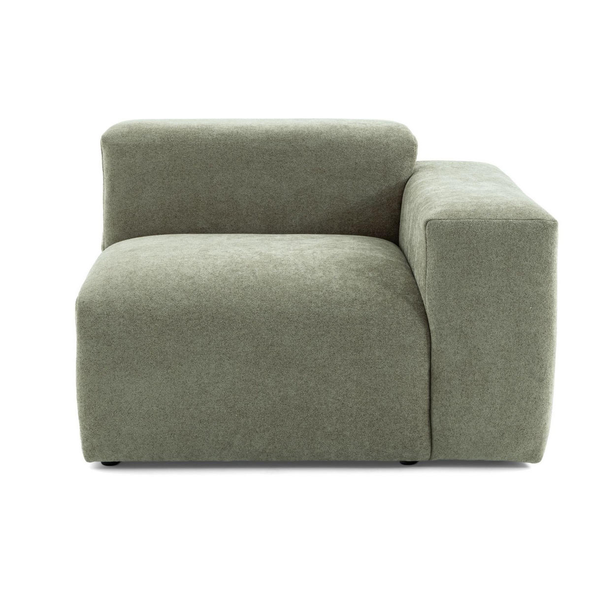 3-SITZER modulares Sofa HEAVEN SET 1 Links, Breite 255 cm Webstoff Grün - Schwarz/Grün, Holz/Kunststoff (255/71/102cm) - Muffo