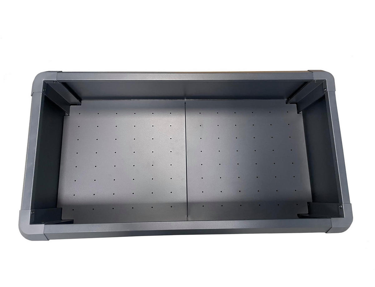 HOCHBEET Nora mit Schrank Abschließbar Anthrazit Stahl - Anthrazit, Metall (57/78/107cm) - DELUKE